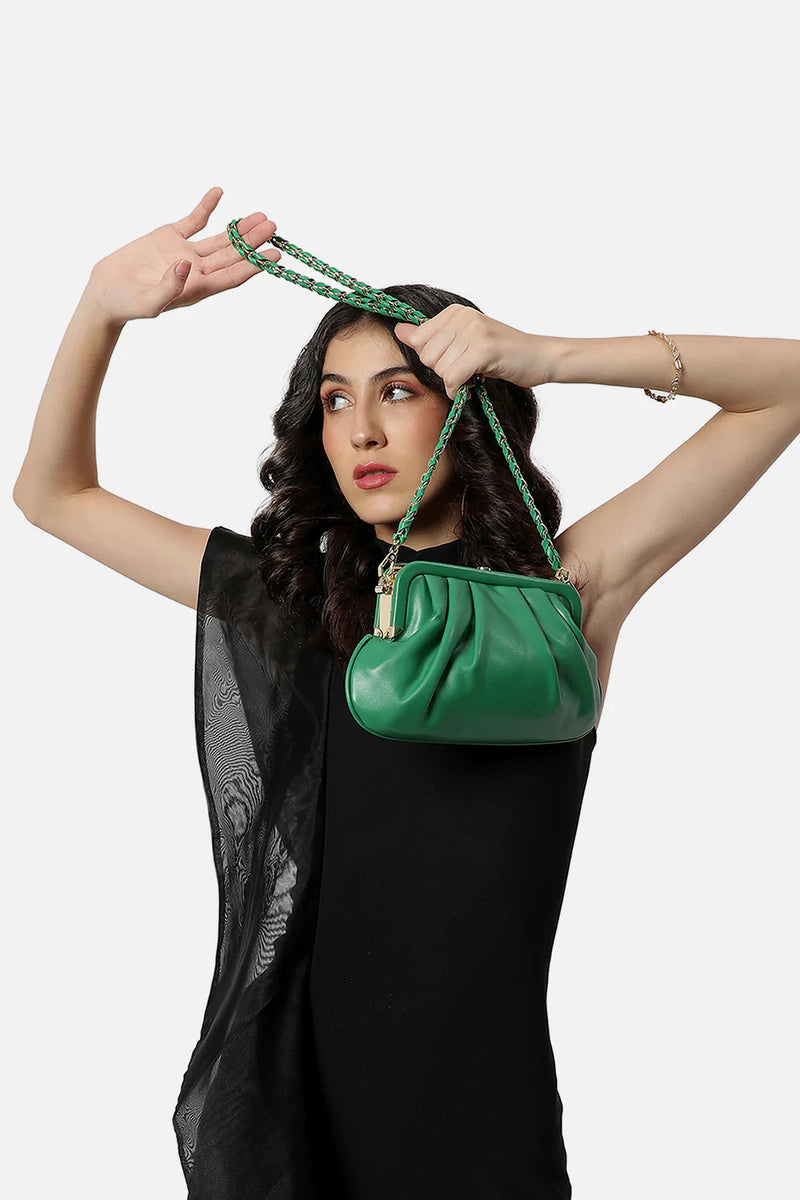 Buy Haute Sauce Women Green Handbag Green Online @ Best Price in