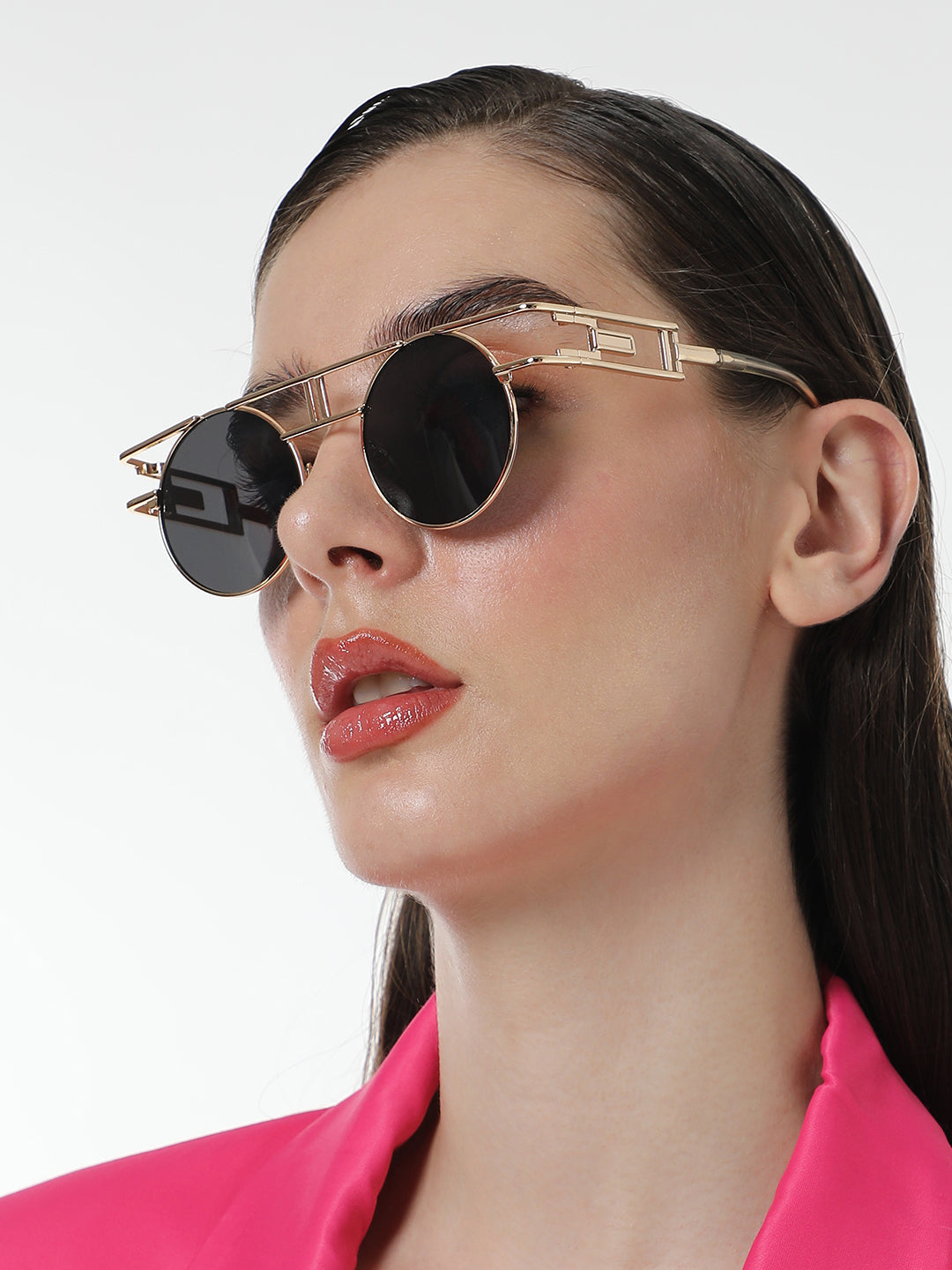 Black round sunglasses womens online