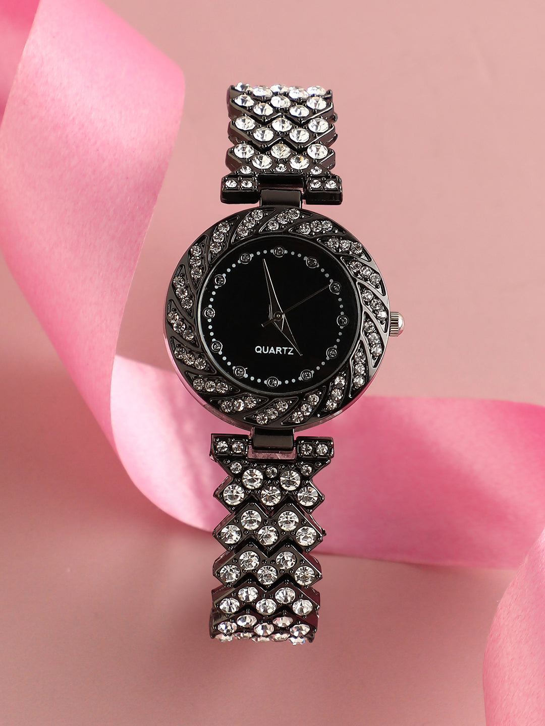 Haute Sauce Women Embellished Dial Bracelet Style Straps Analogue Watch