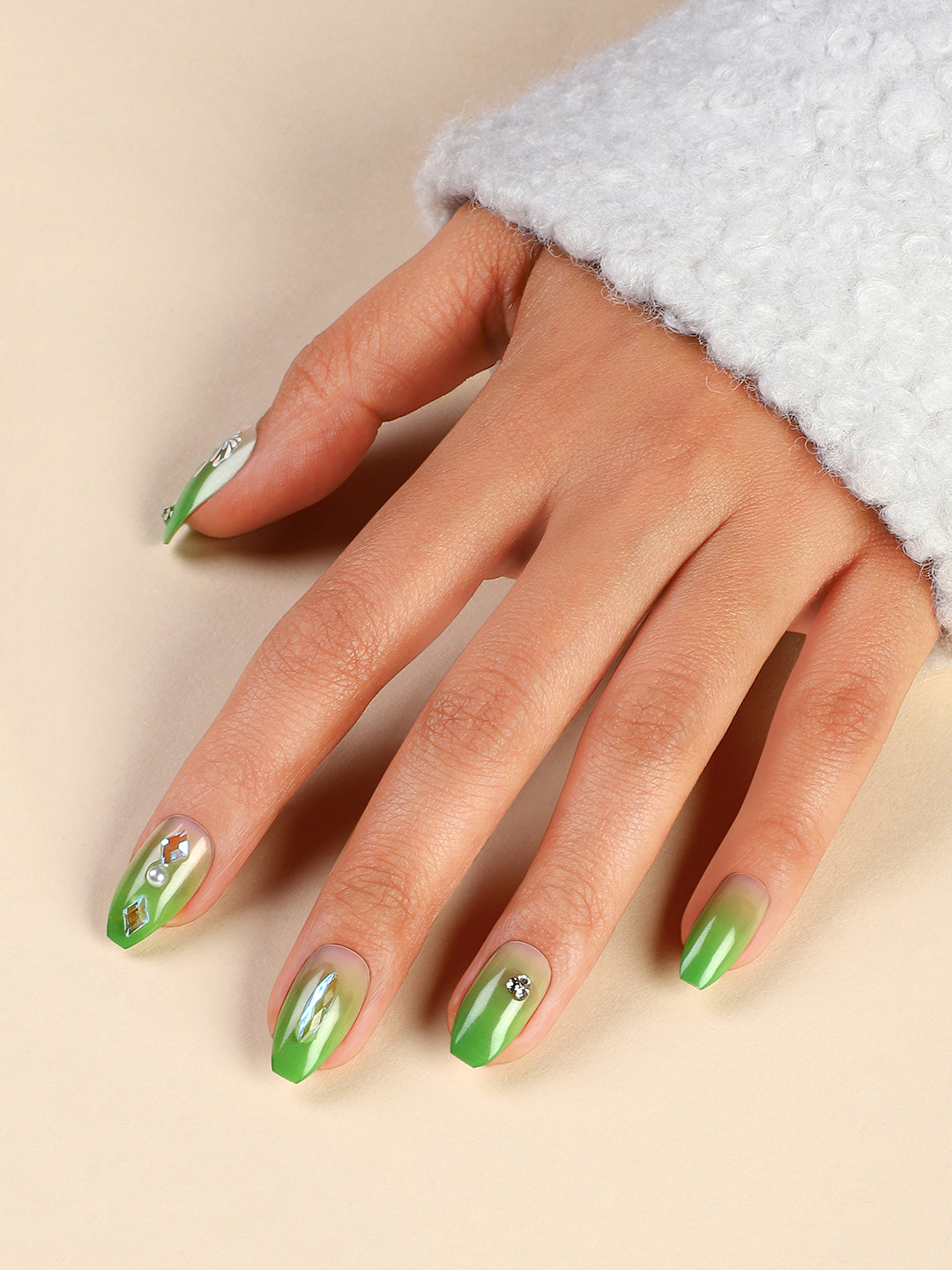 The Feier Press-On Nails - Kelly Green