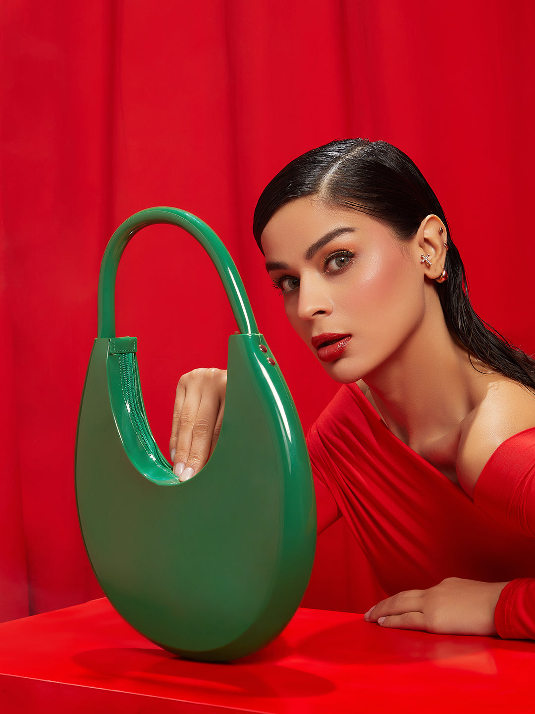 The Lucida Hobo Bag - Emerald Green