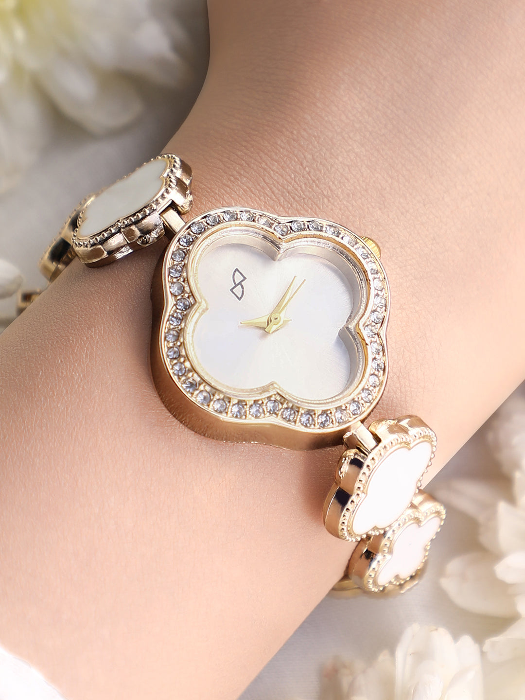 The Clover Watch - Ivory White