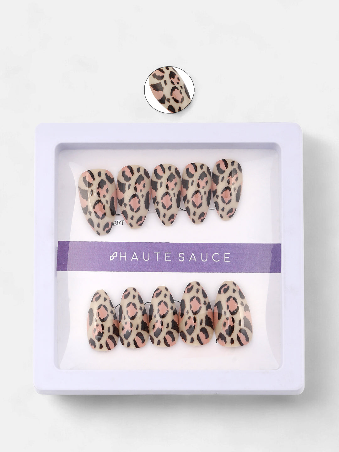 The Leopard Press-On Nails - Saltbox Beige