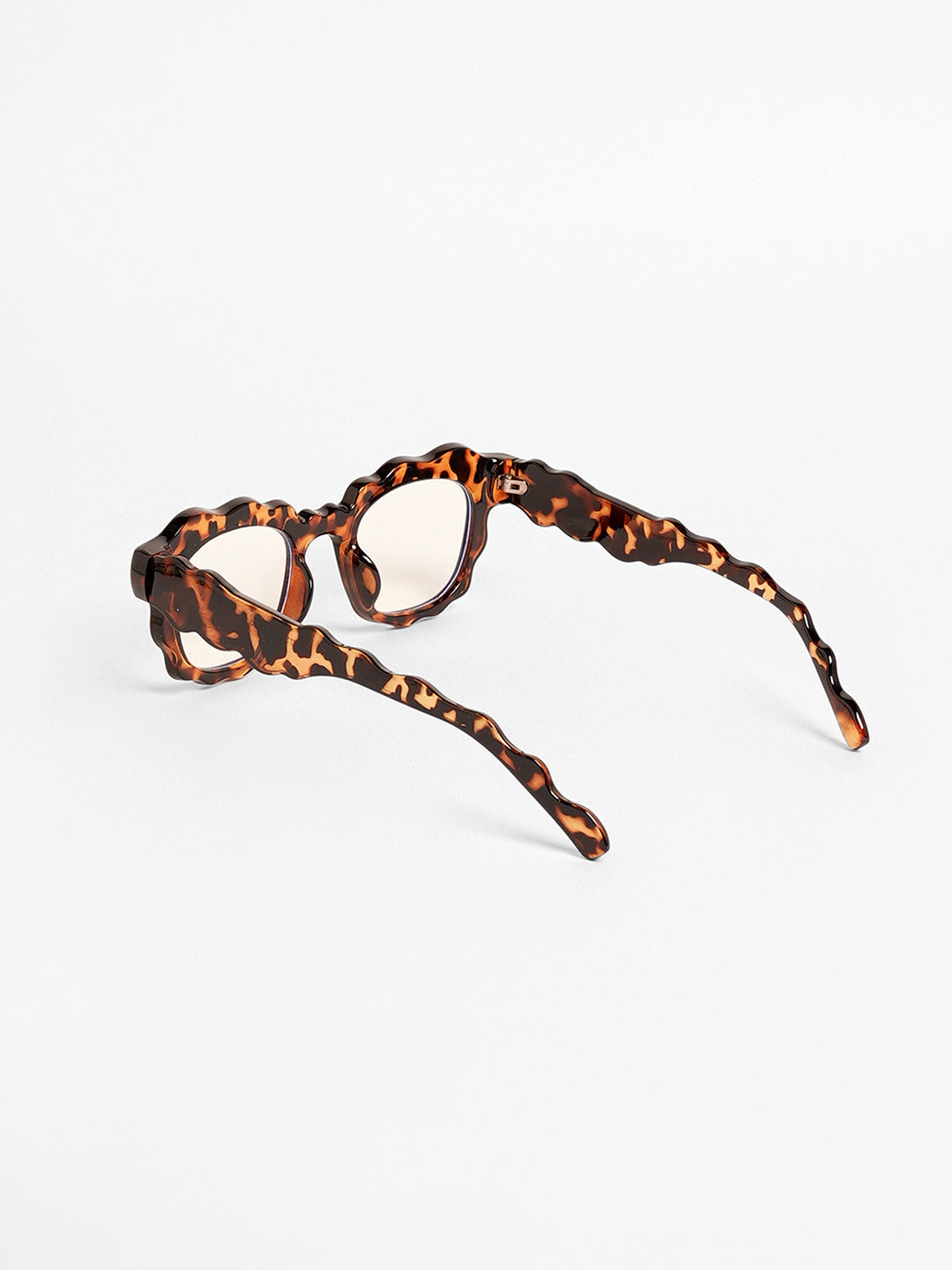 The Wave Rectangular Sunglasses - Coffee Brown