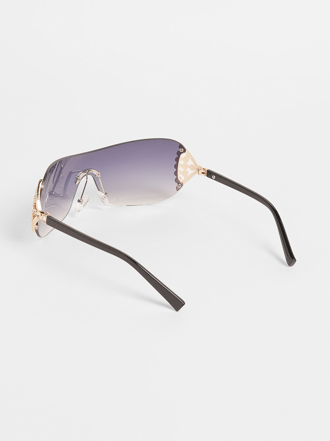 The Bling Wrap Sunglasses - Onyx Black