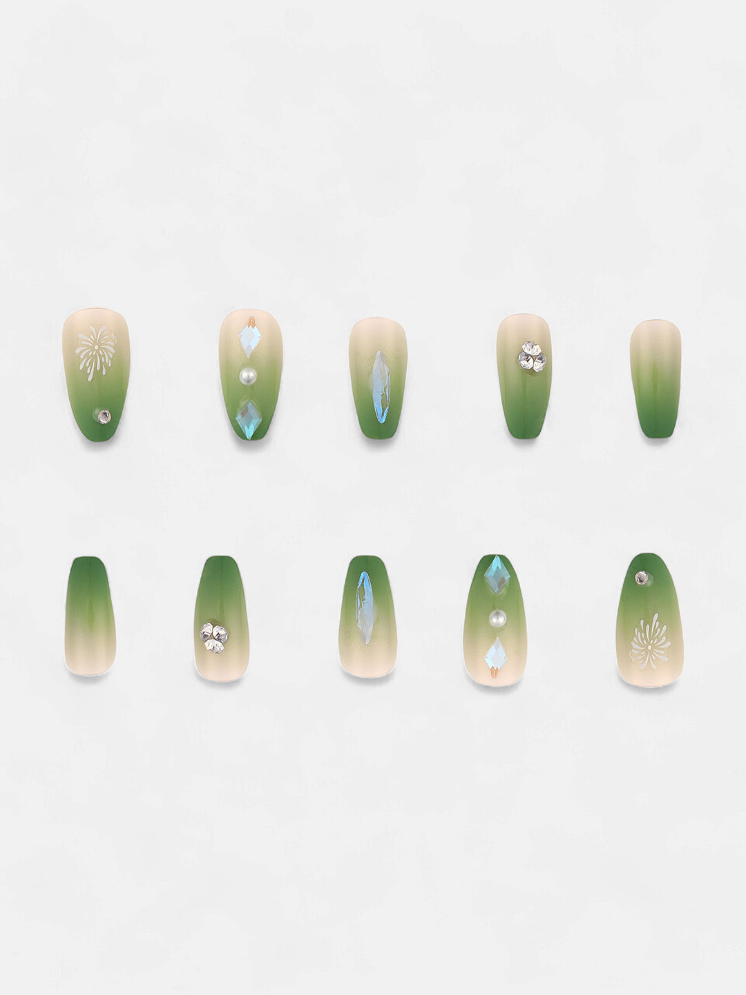 The Feier Press-On Nails - Kelly Green