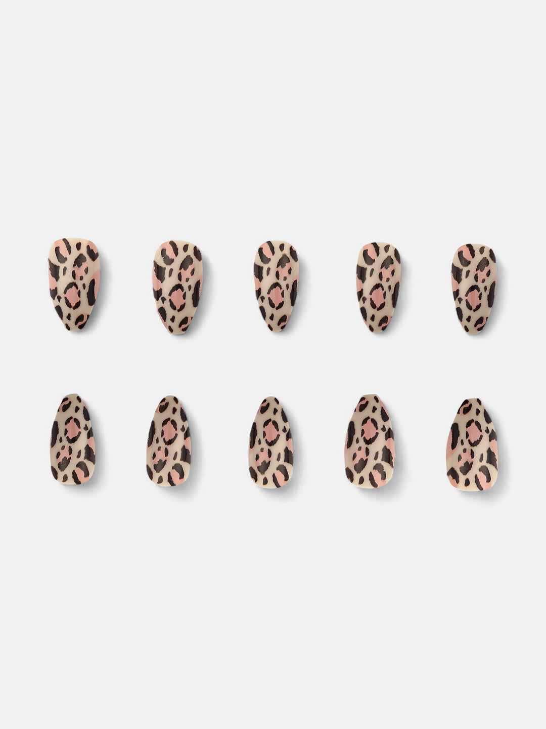 The Leopard Press-On Nails - Saltbox Beige