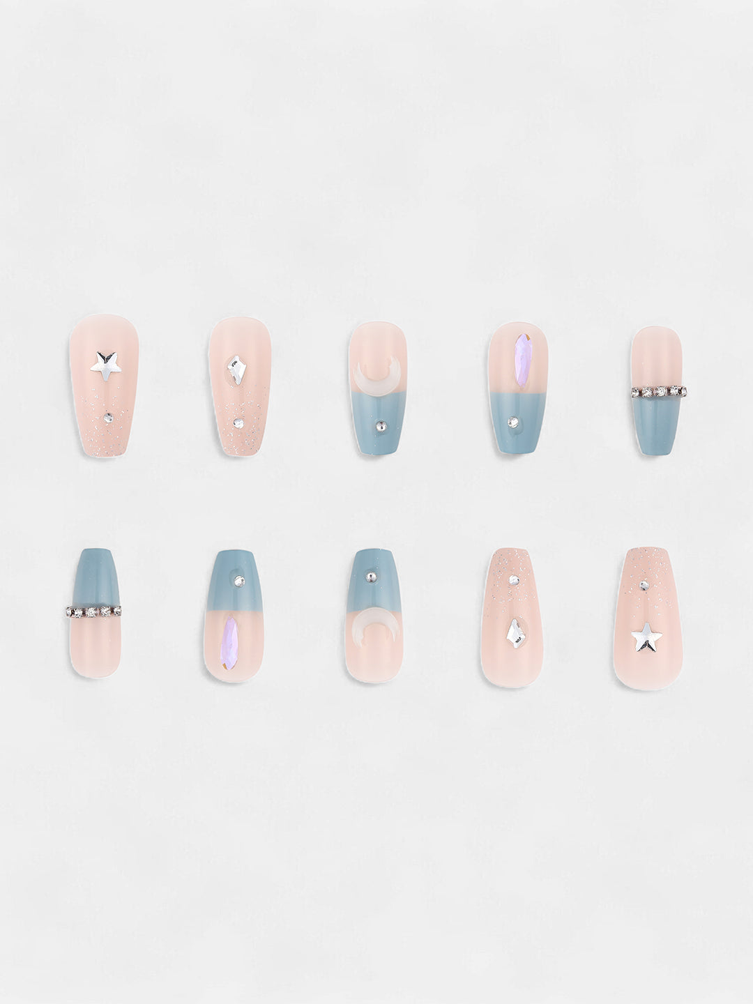 The Celestrial Press-On Nails - Powder Blue