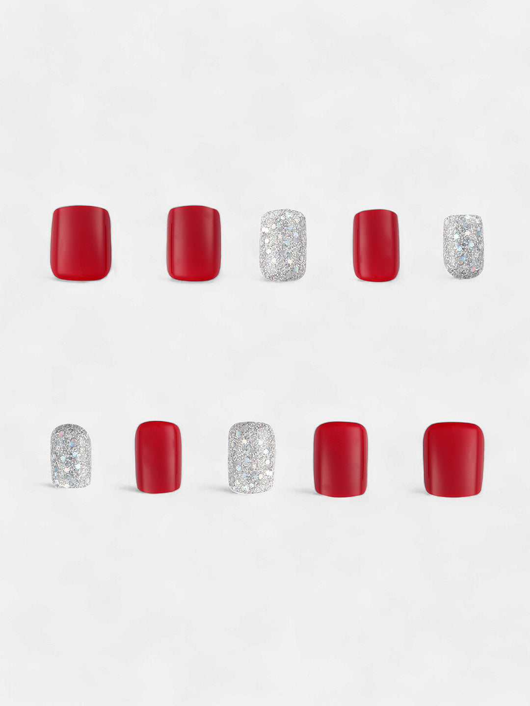 The Glitz-Block Press-On Nails - Ruby Red