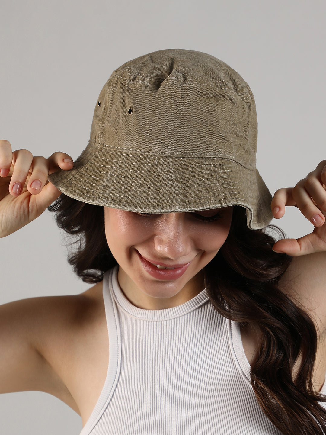 Solid Bucket Hat - Brown