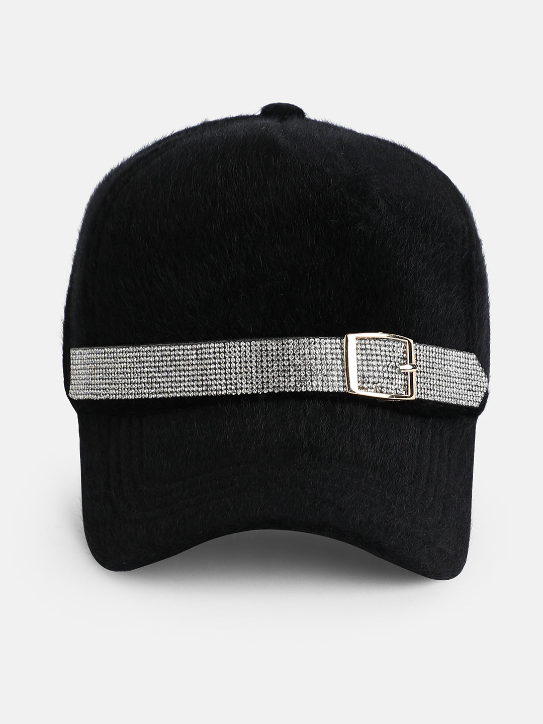 Bling Buckle Baseball Cap - Black