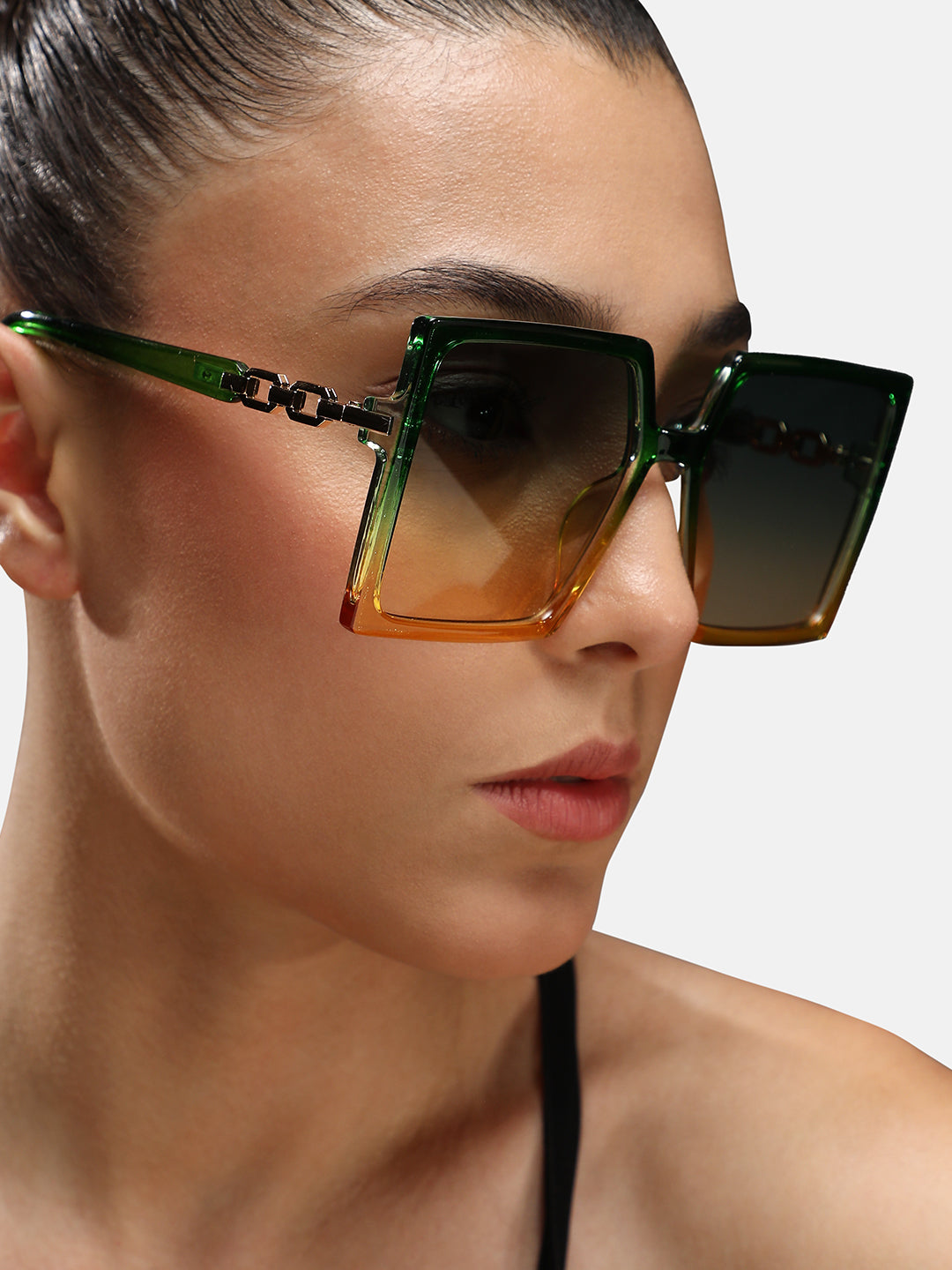 Gradient Oversized Sunglasses - Green