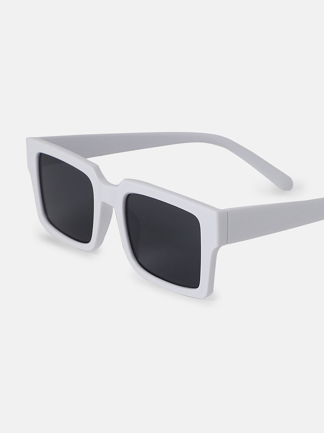 Full Rim Rectangular Sunglasses - White