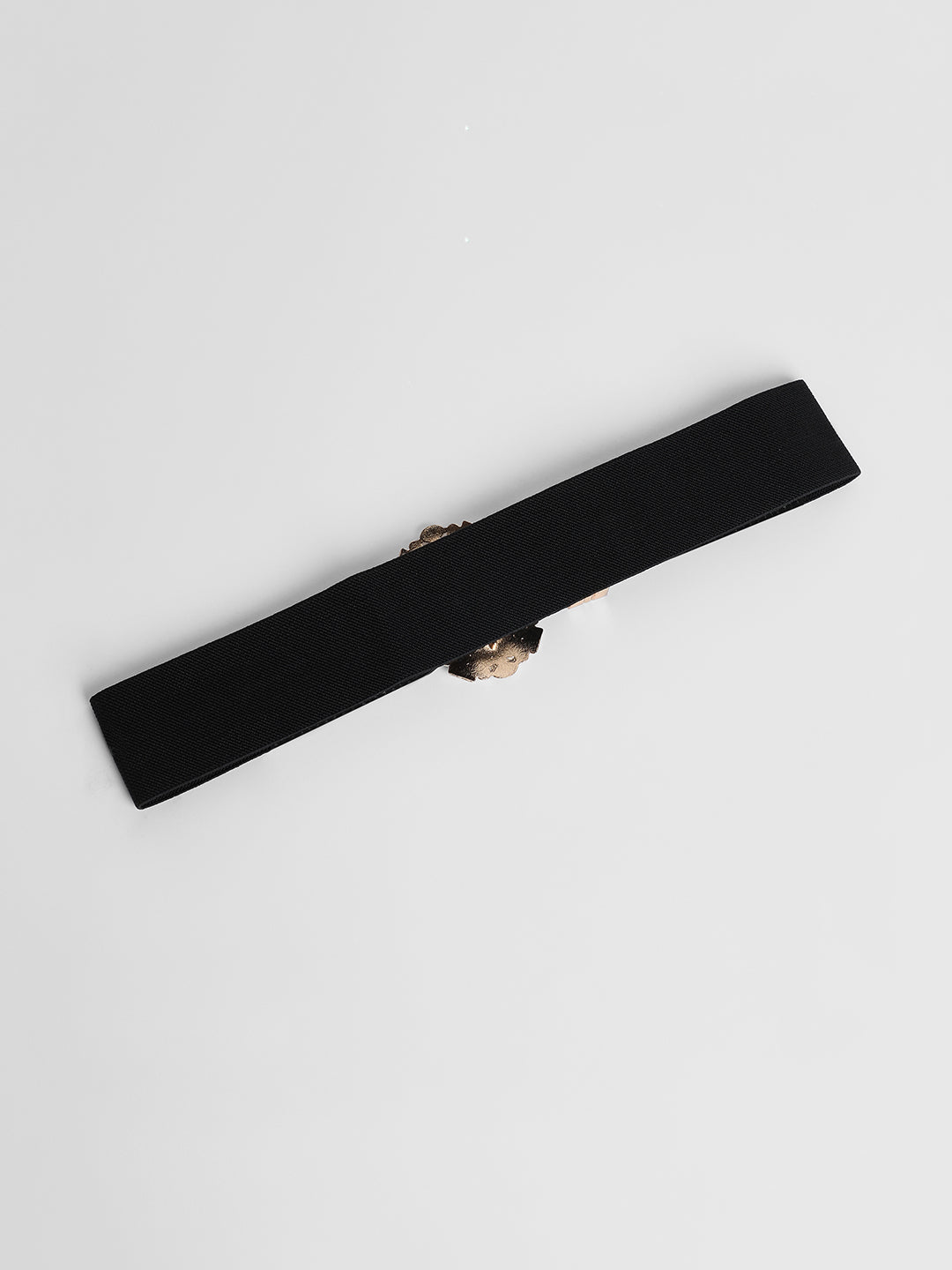 The Oval Bijou Elastic Belt - Raven Black