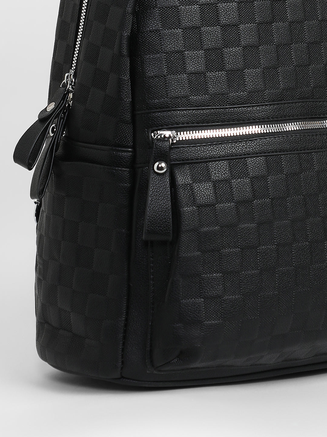 The Checkered Curve Backpack - Onyx Black