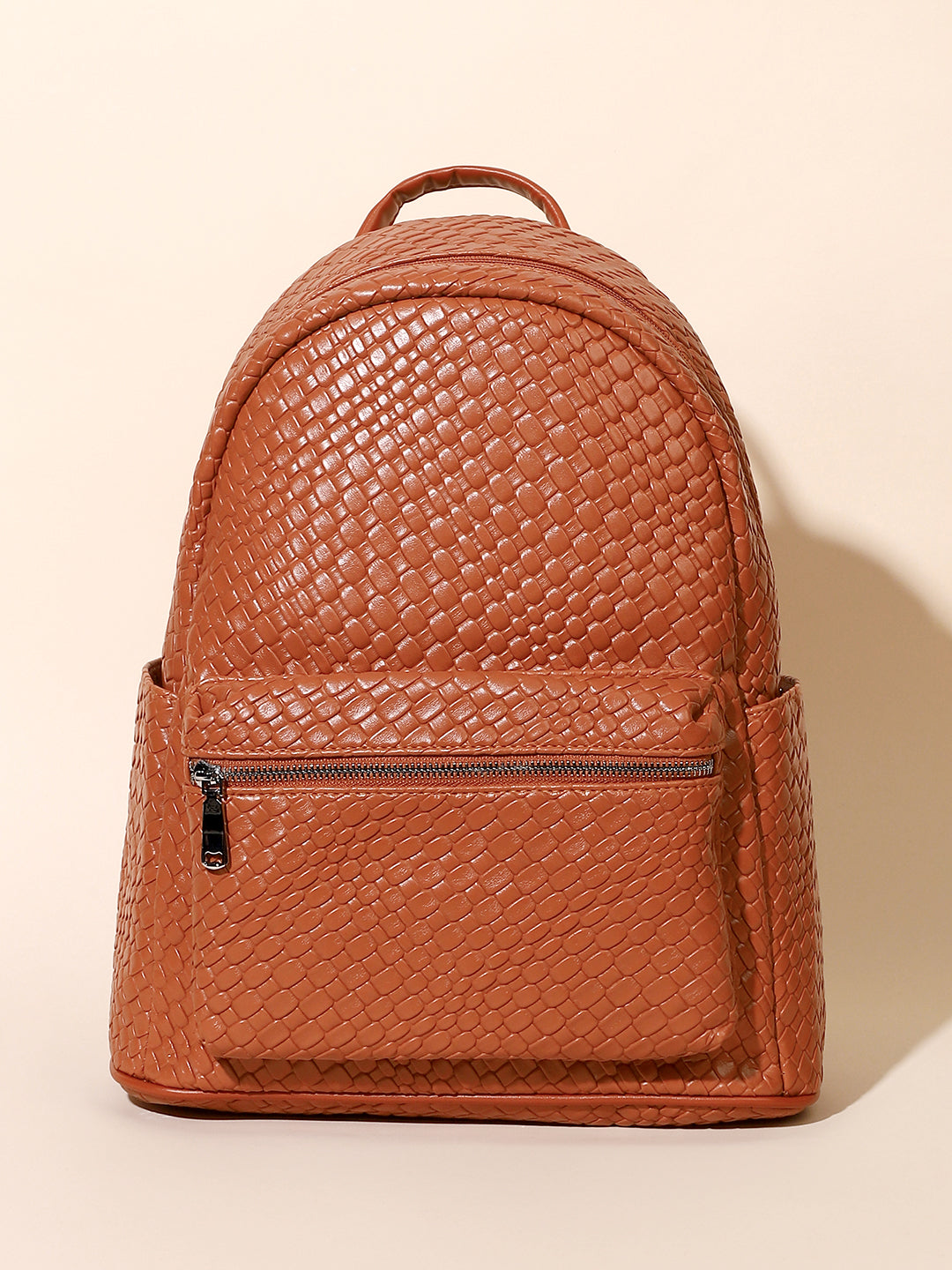 The Weave Curve Backpack - Sienna Brown