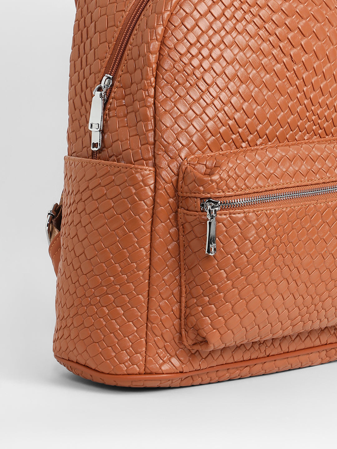 The Weave Curve Backpack - Sienna Brown