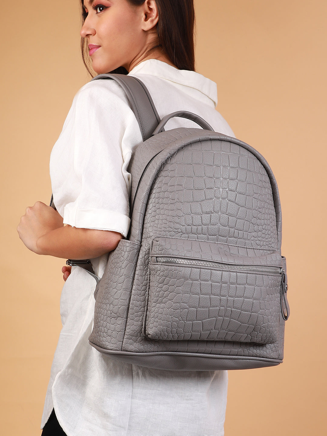 The Croc Curve Backpack - Coin Grey