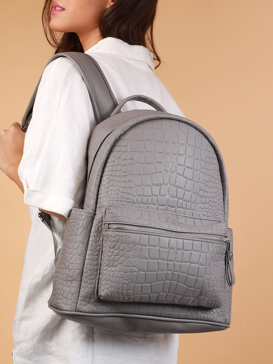 The Croc Curve Backpack - Coin Grey