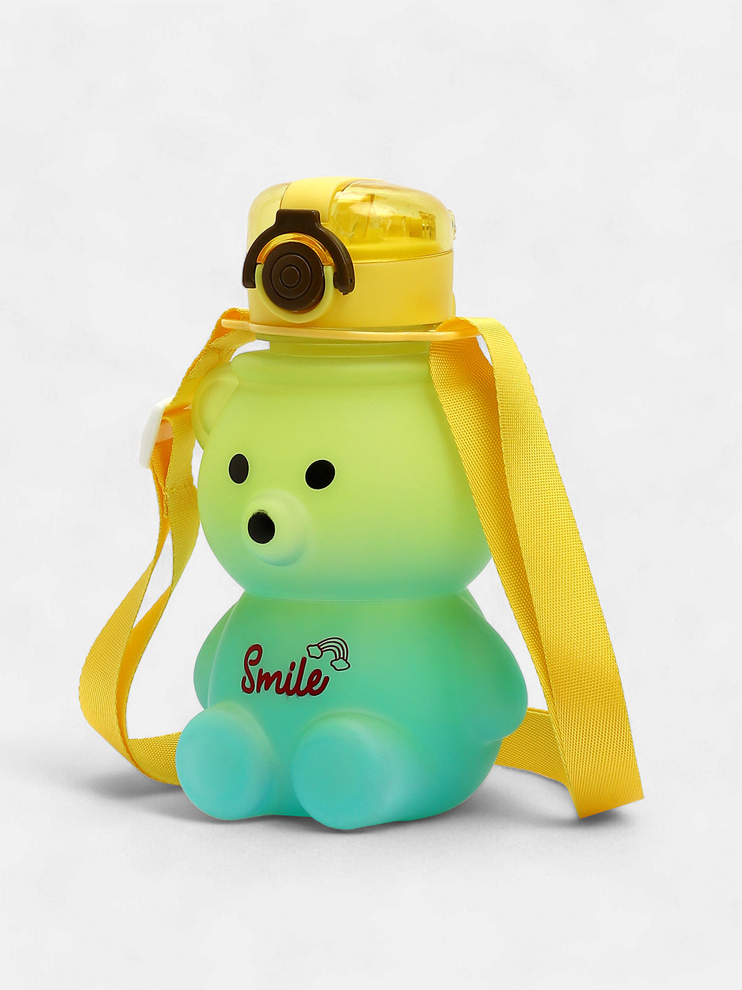 The Teddy Crossbody Sipper (580 Ml) - Lemon Yellow & Sky Blue