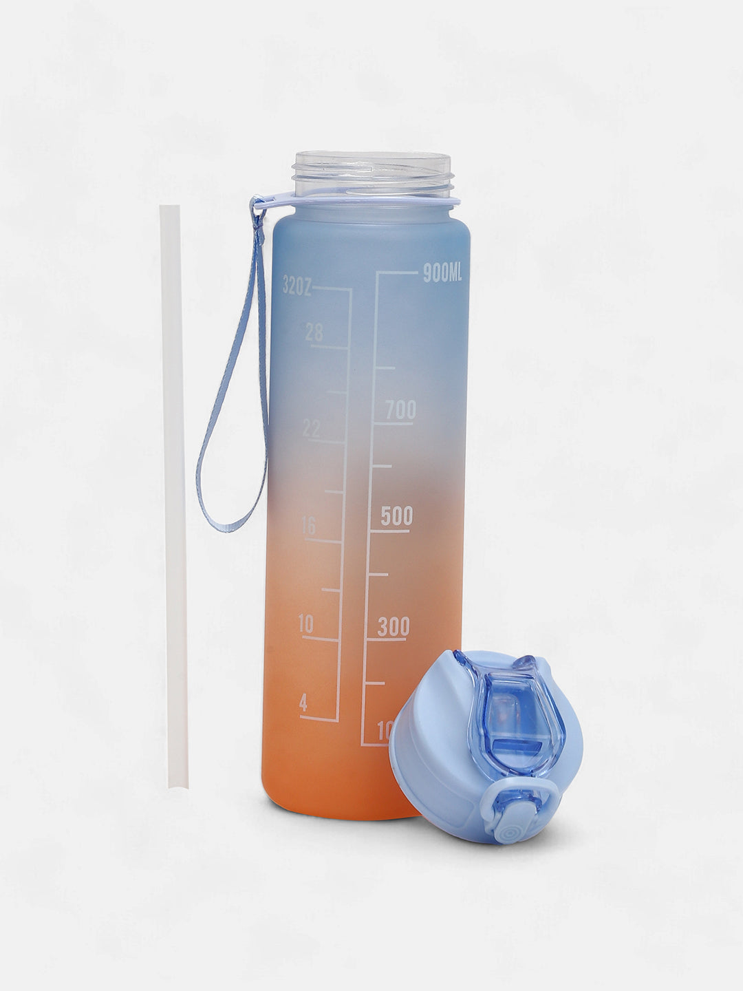 The Hydration Itinerary Sipper (900 Ml) - Powder Blue & Pumpkin Orange