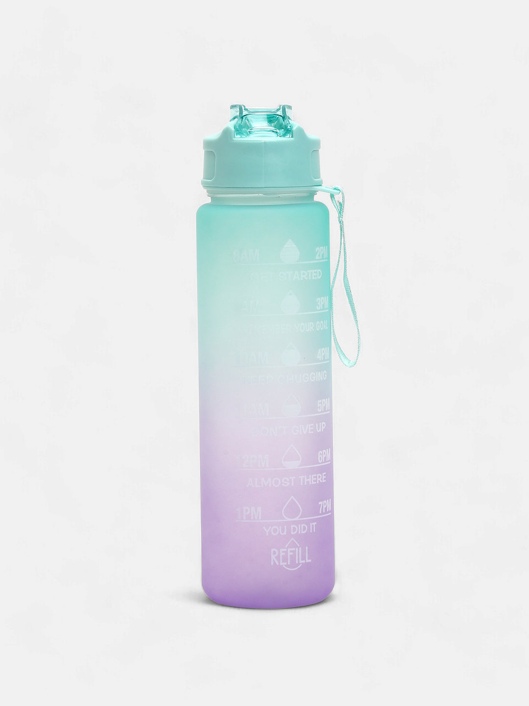 The Hydration Itinerary Sipper (900 Ml) - Aqua Green & Amethyst Purple