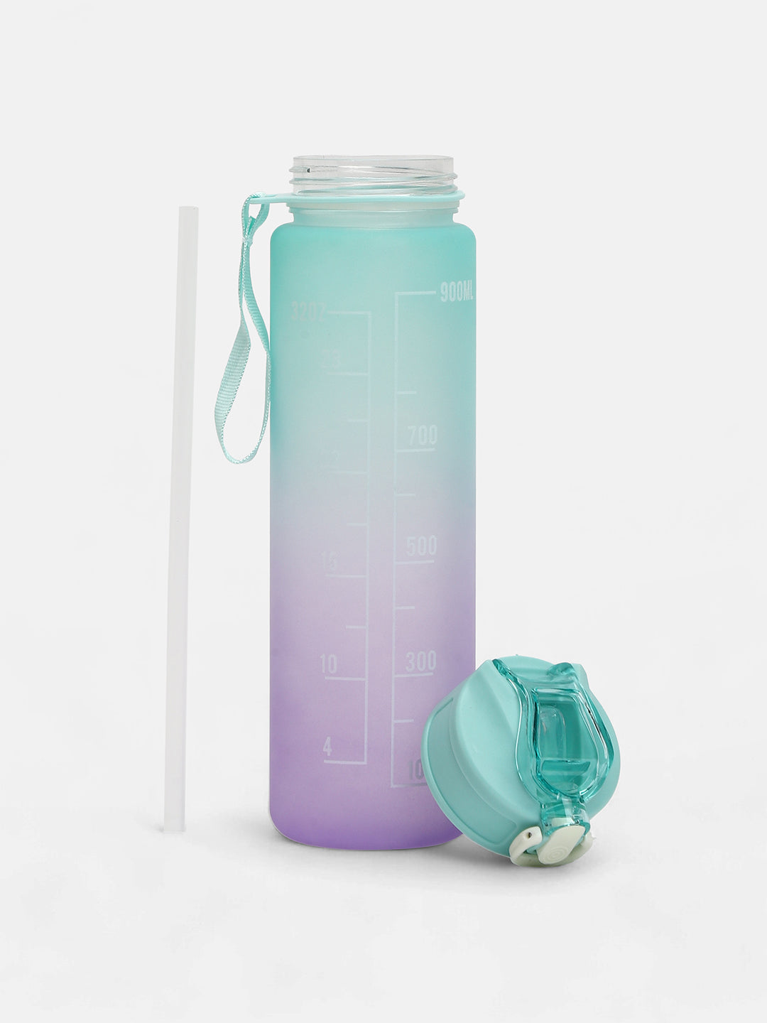 The Hydration Itinerary Sipper (900 Ml) - Aqua Green & Amethyst Purple