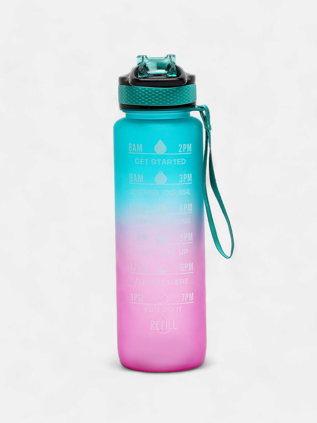 The Hydration Itinerary Sipper (1000 Ml) - Forest Green & Amethyst Purple