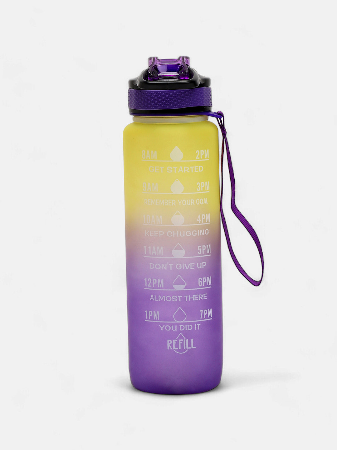 The Hydration Itinerary Sipper (1000 Ml) - Lemon Yellow