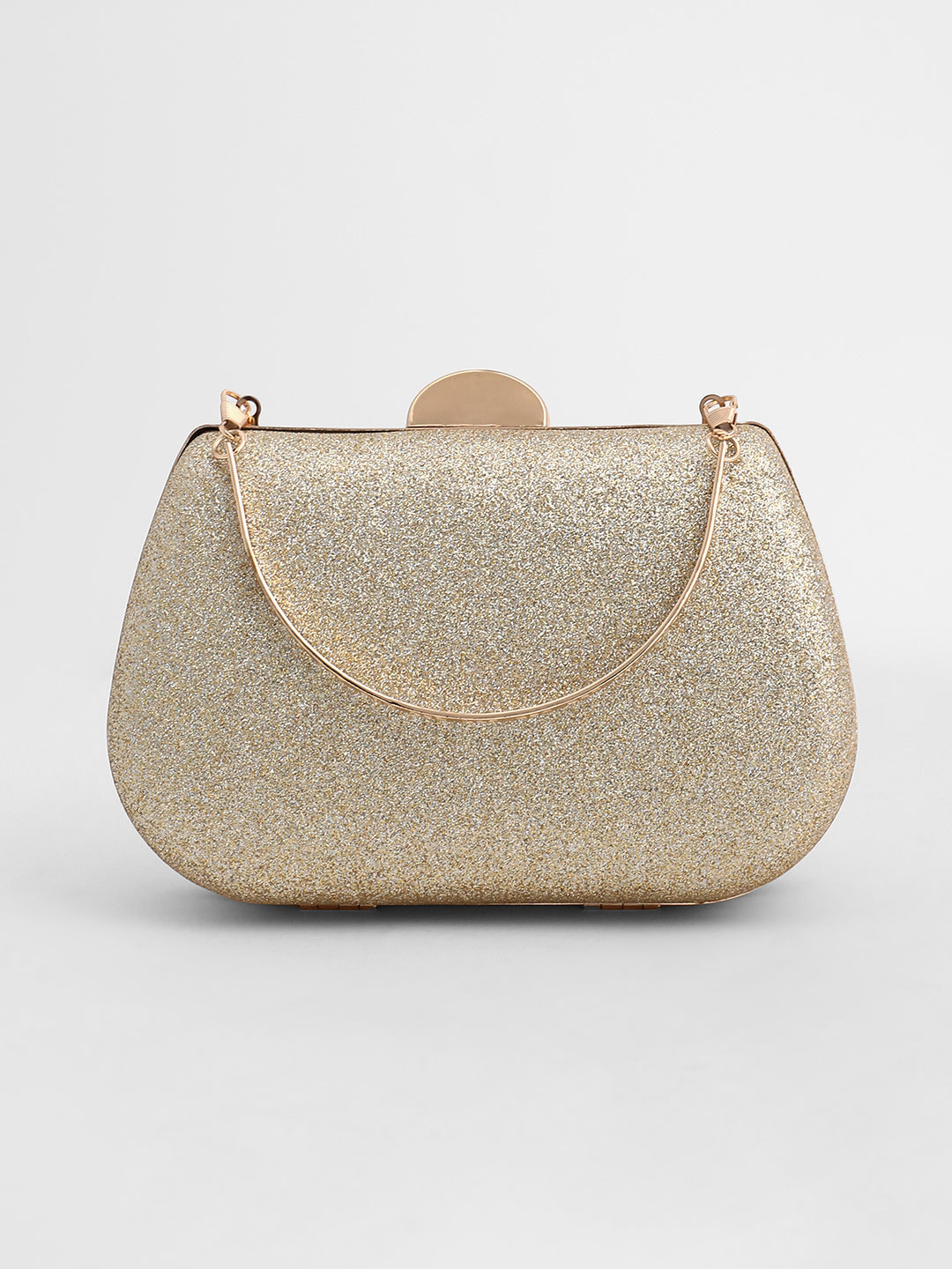 The Leaur Clutch Bag - Champayne Gold