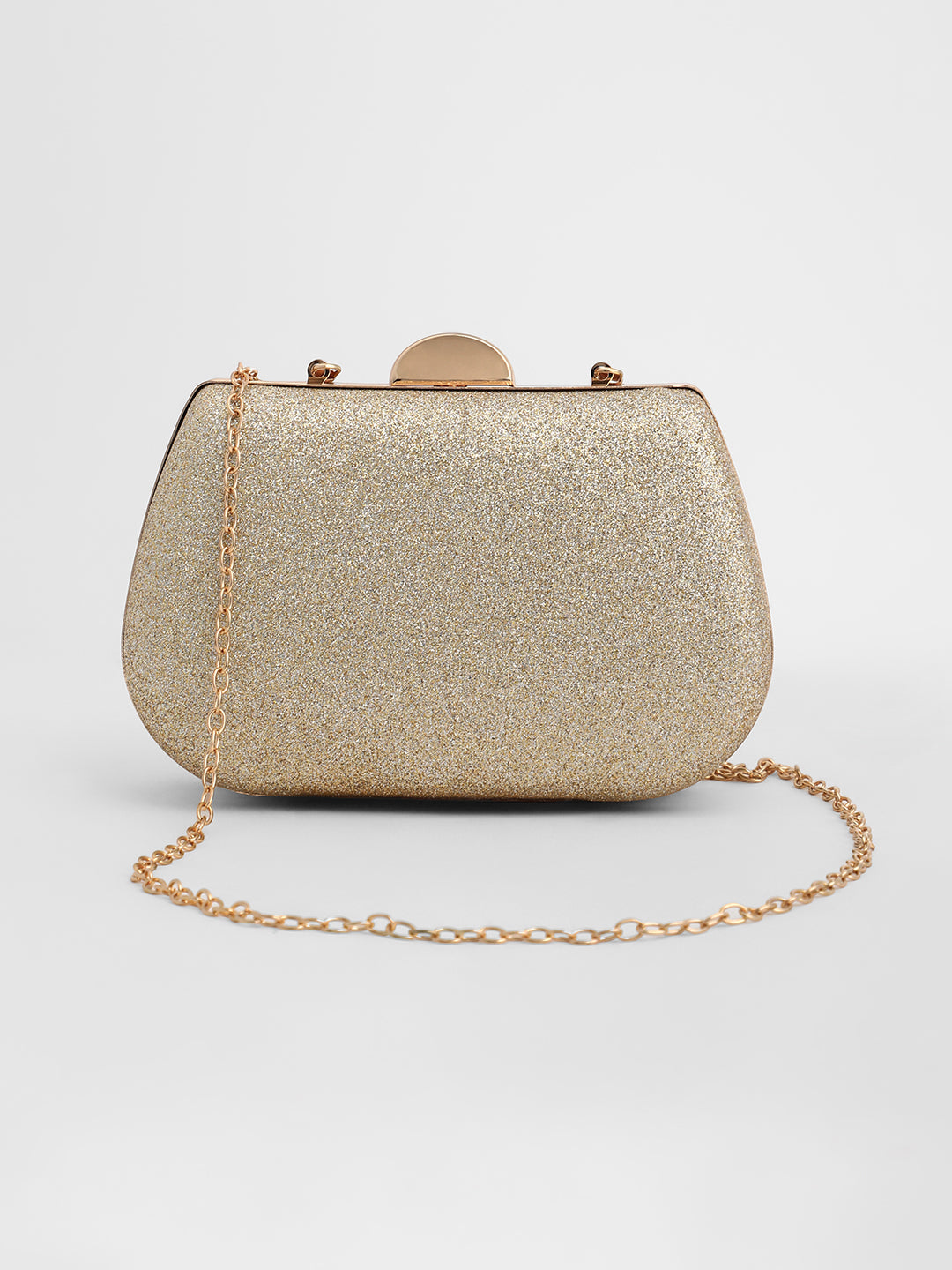 The Leaur Clutch Bag - Champayne Gold