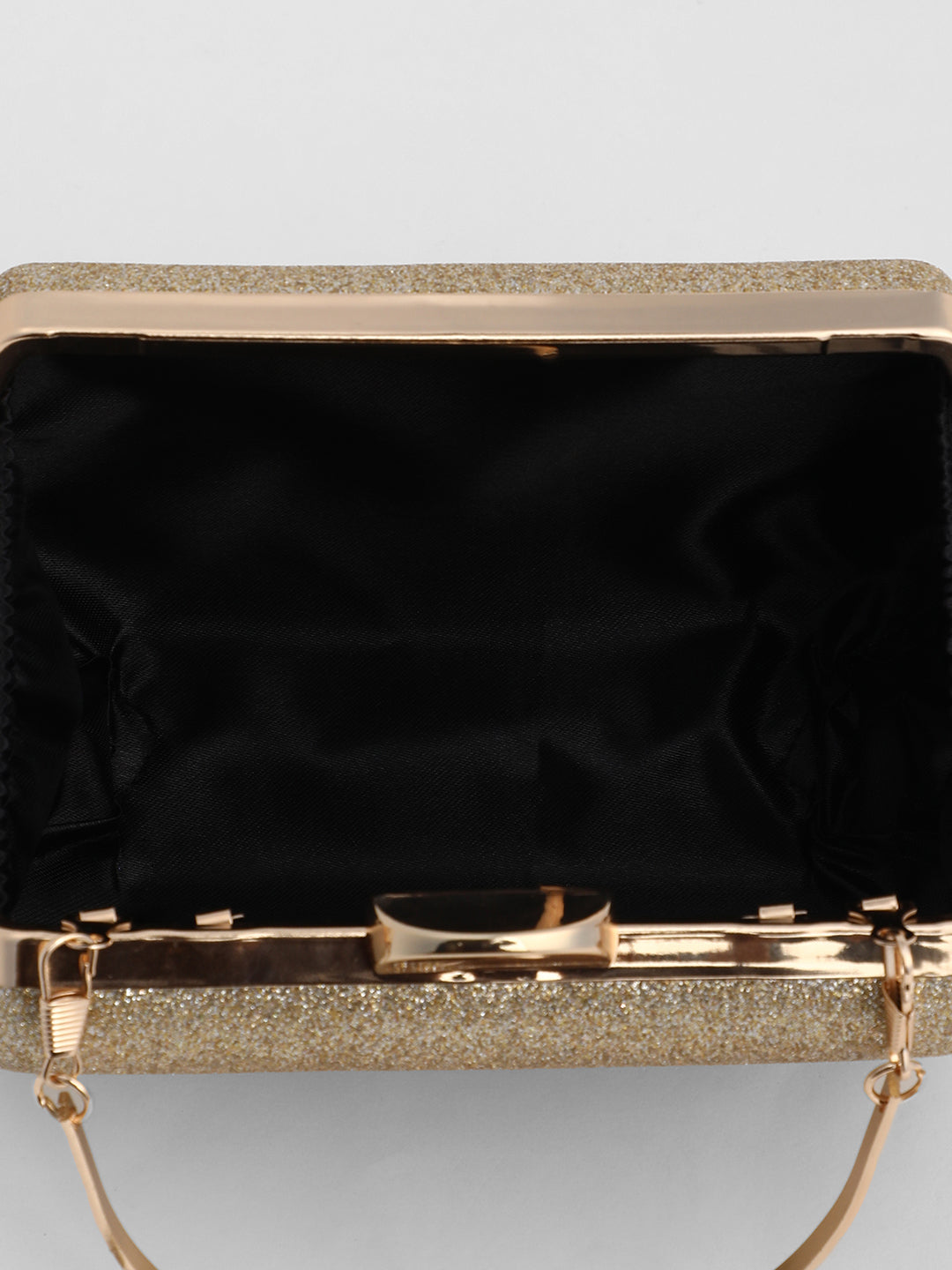 The Leaur Clutch Bag - Champayne Gold