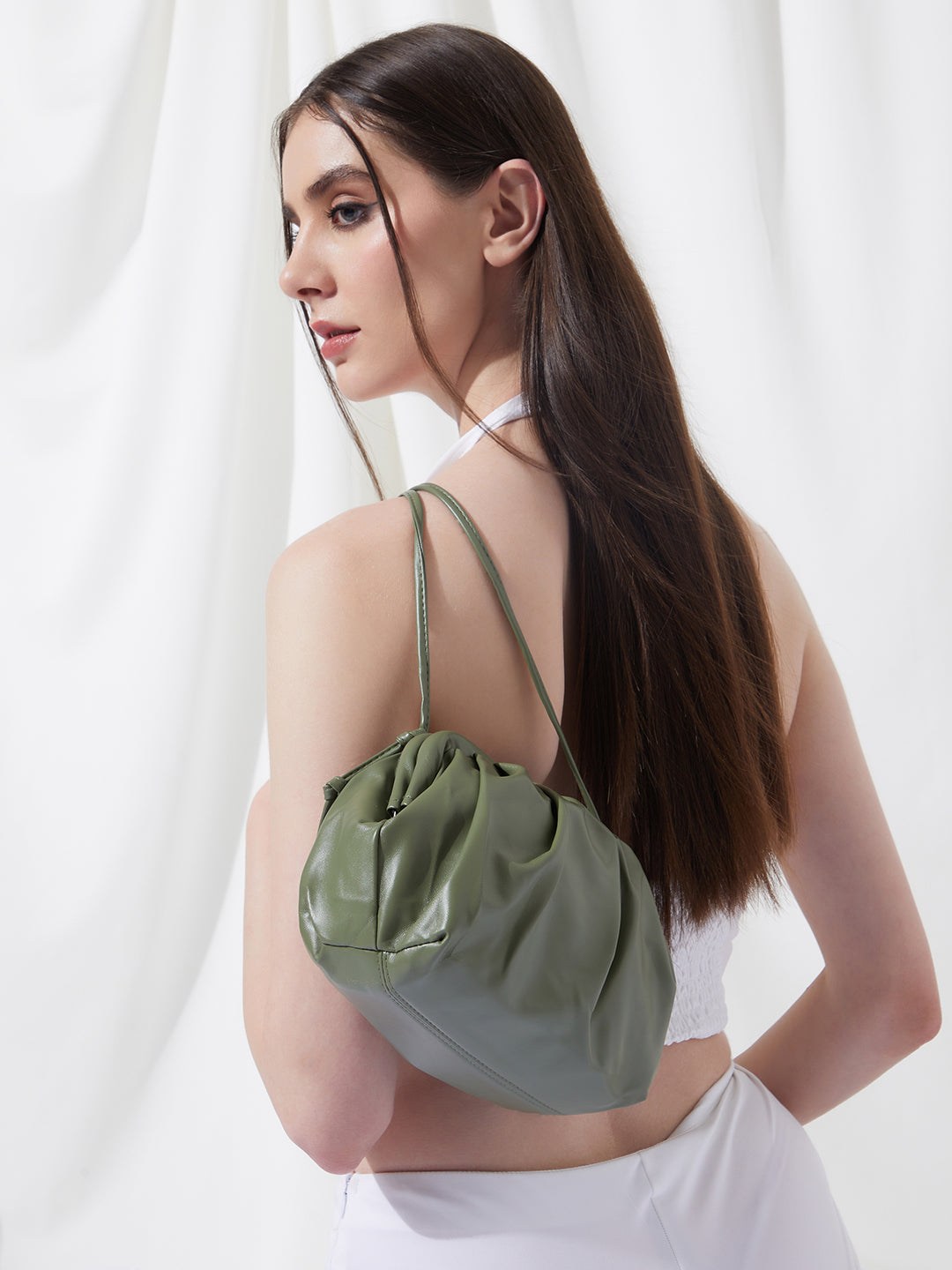 The Ischia Sling Bag - Olive Green