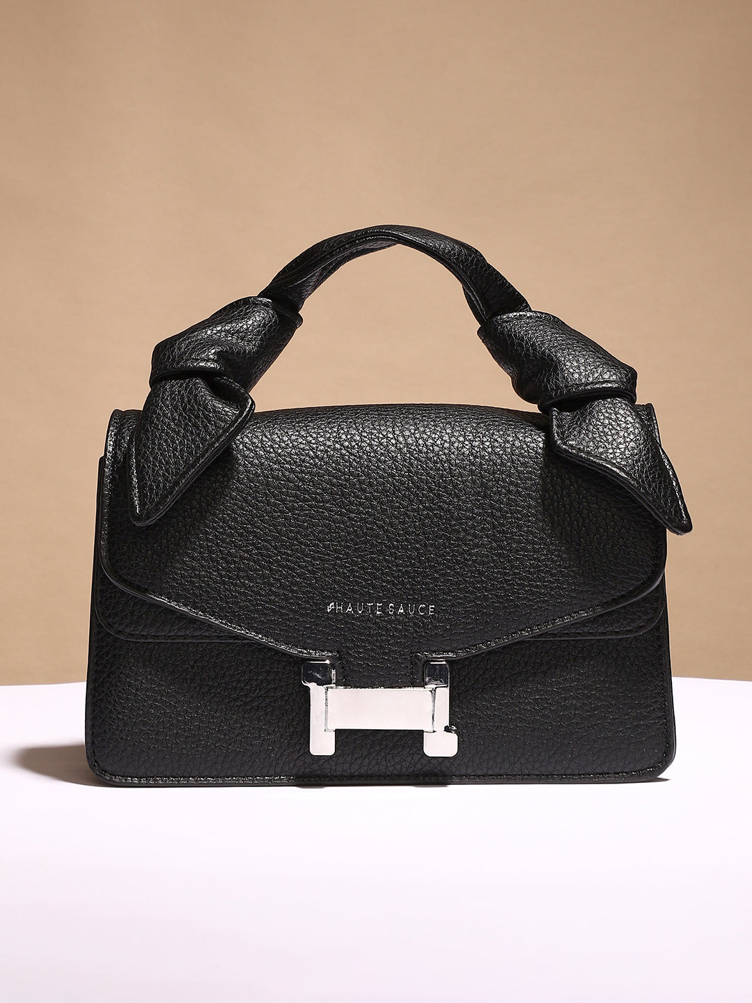 The Monogram Sash Hand Bag - Midnight Black