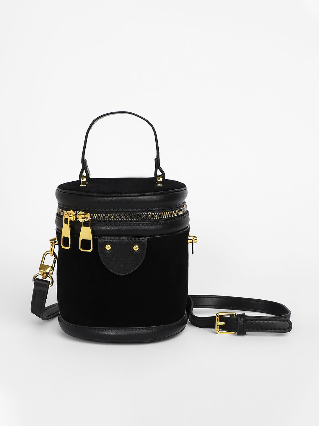 Women's The Velvet Bucket Bag - Midnight Black