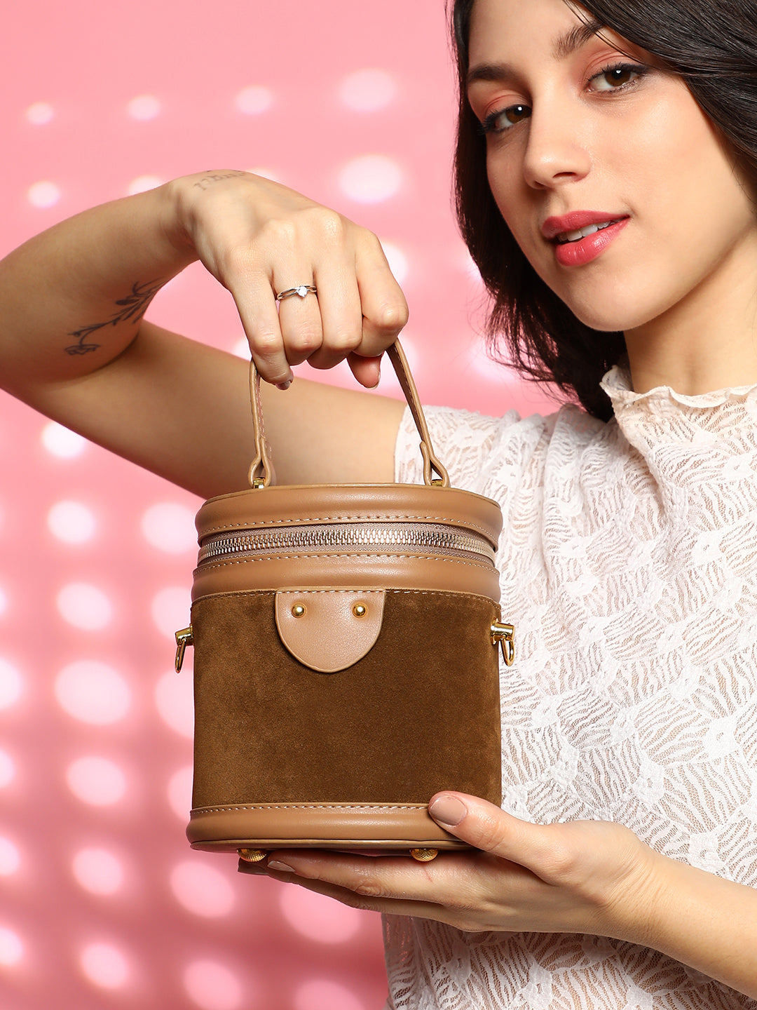 Women's The Velvet Bucket Bag - Chocolate Brown