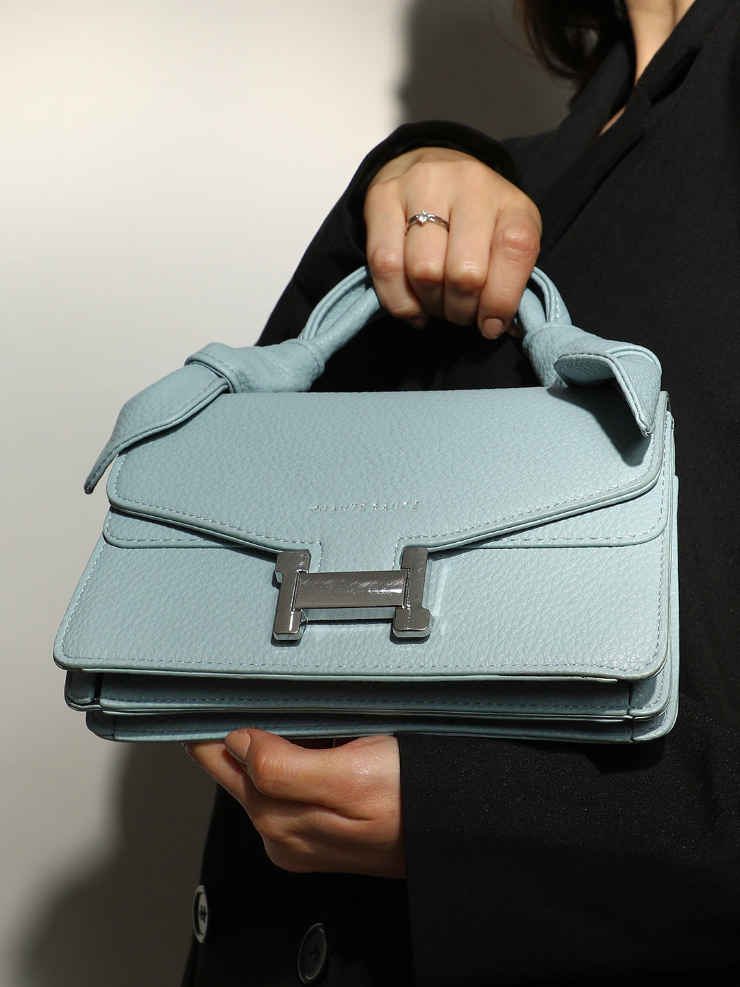 The Monogram Sash Hand Bag - Powder Blue