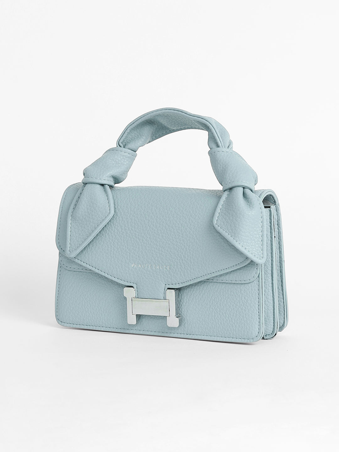 The Monogram Sash Hand Bag - Powder Blue