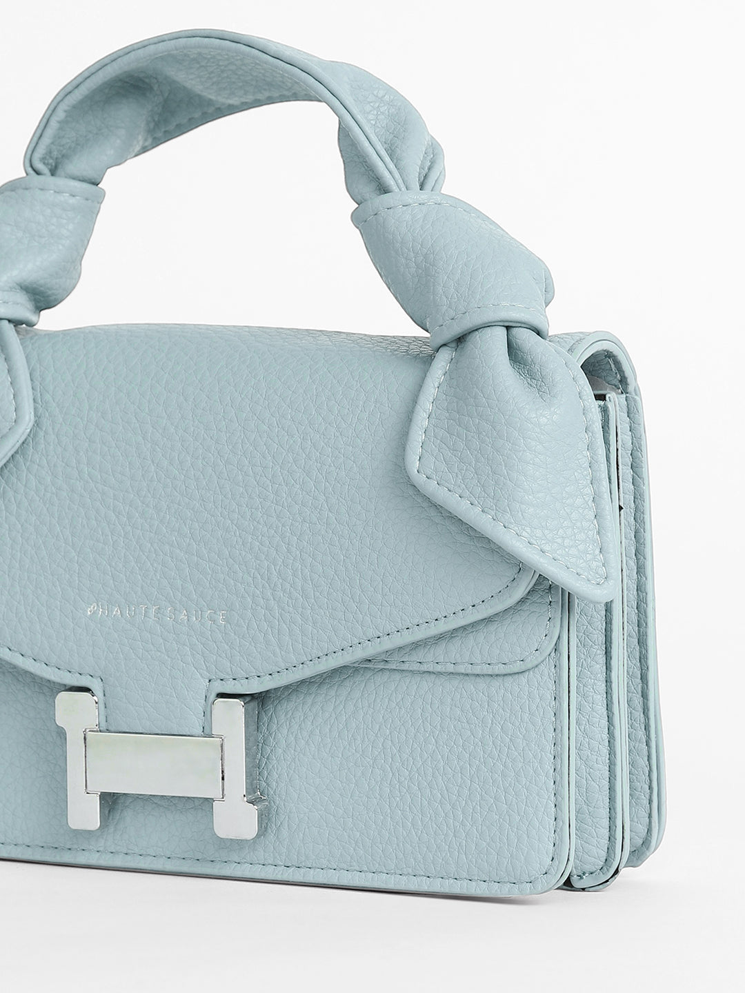 The Monogram Sash Hand Bag - Powder Blue