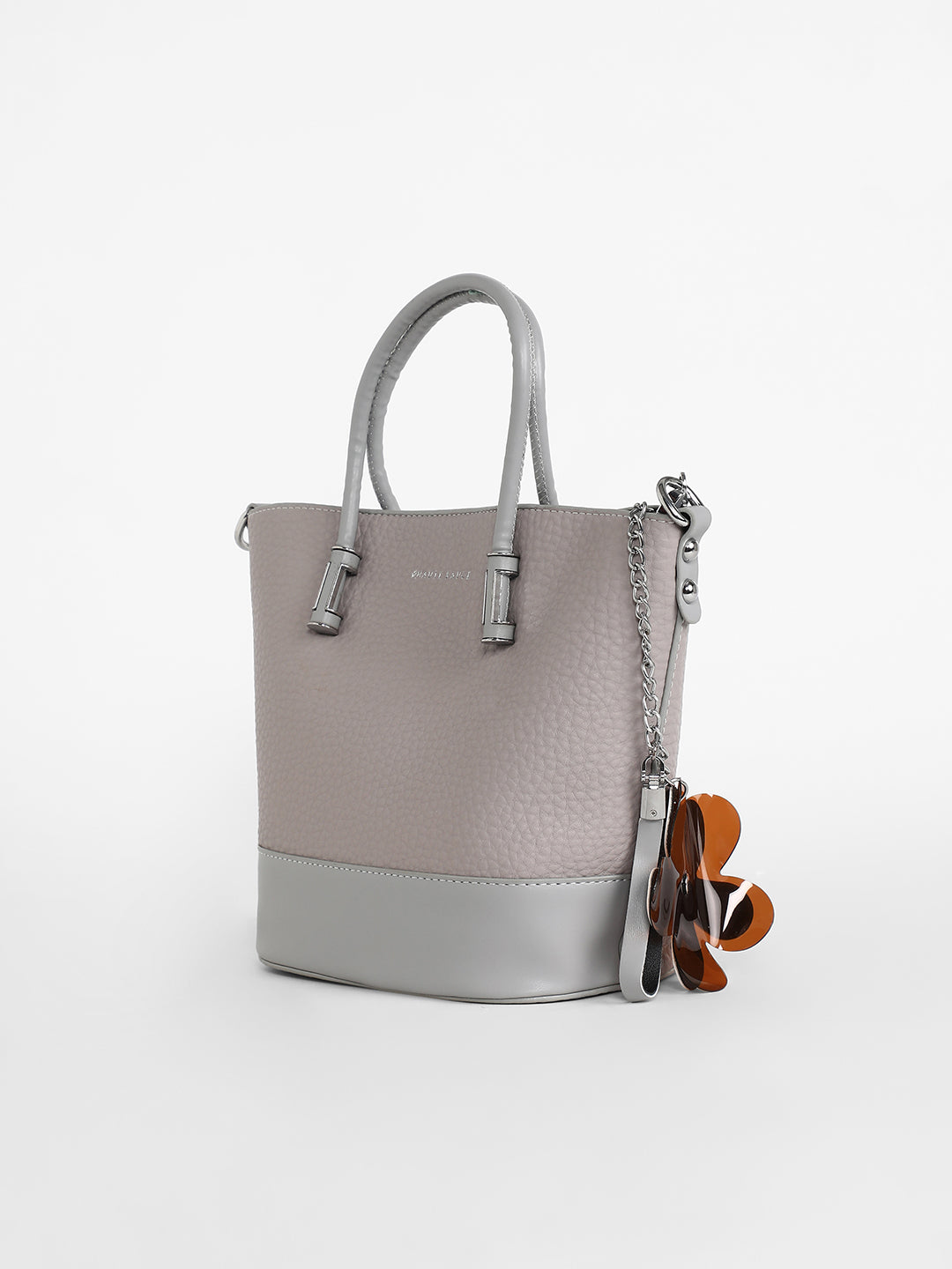 The Basket Hand Bag - Cloud Grey