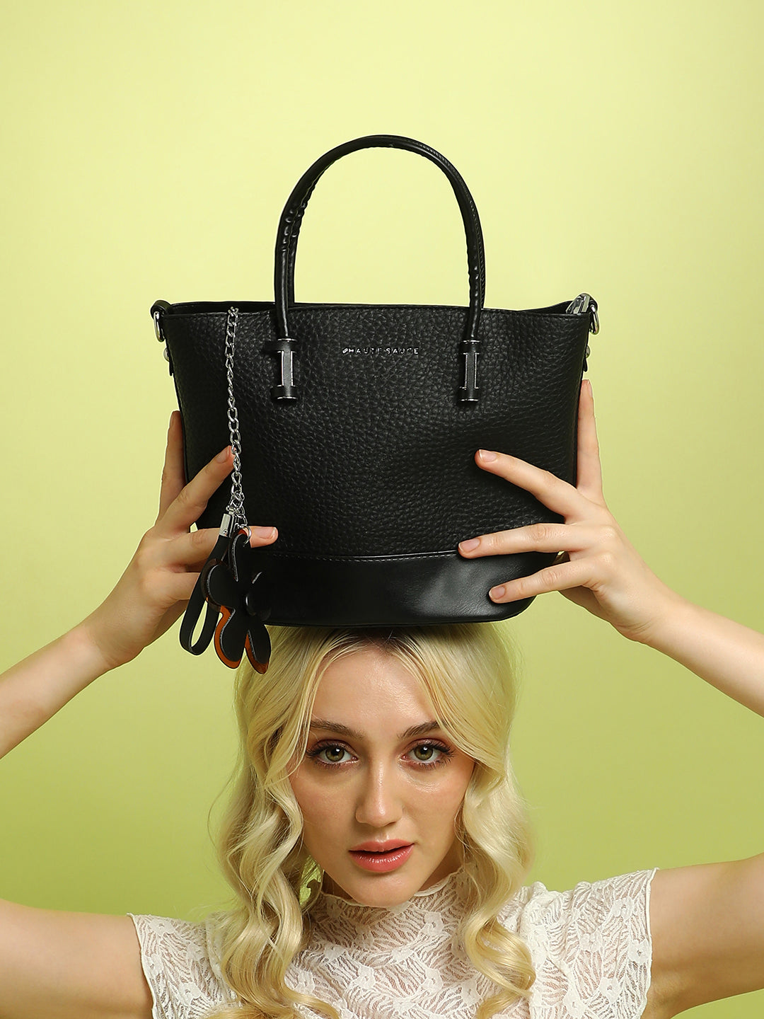 The Basket Hand Bag - Midnight Black