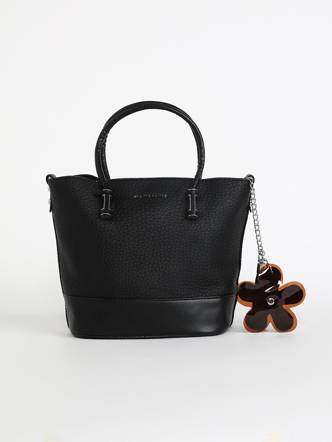 The Basket Hand Bag - Midnight Black