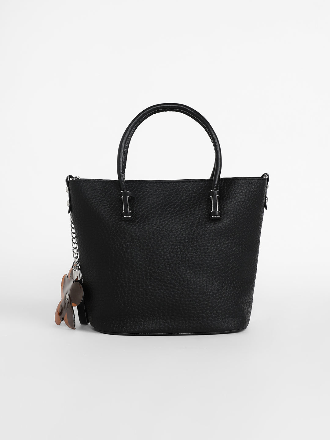 The Basket Hand Bag - Midnight Black