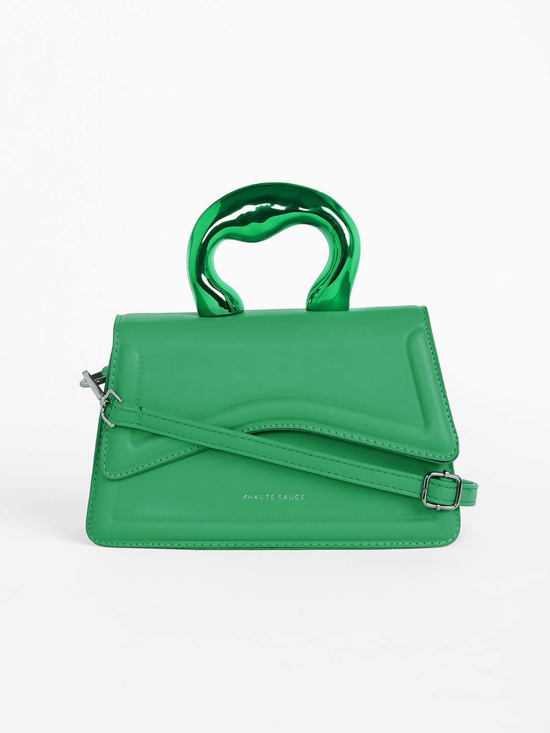 The Caldera Gloss Hand Bag - Shamrock Green