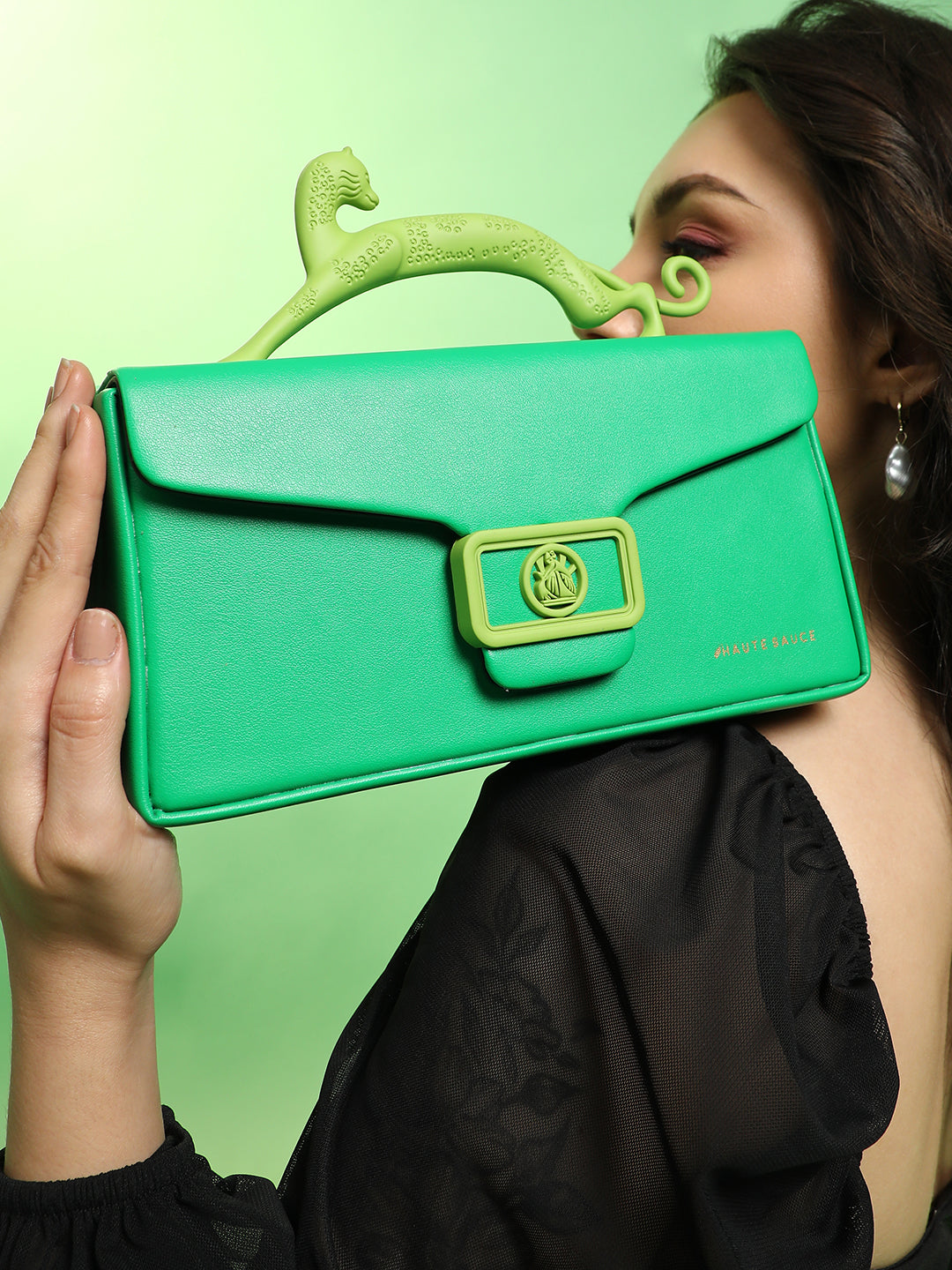 The Jaguar Frost Hand Bag - Shamrock Green