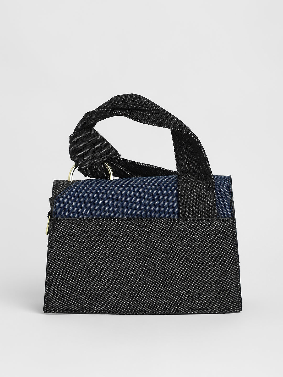 The Denim Sash Hand Bag - Navy Blue