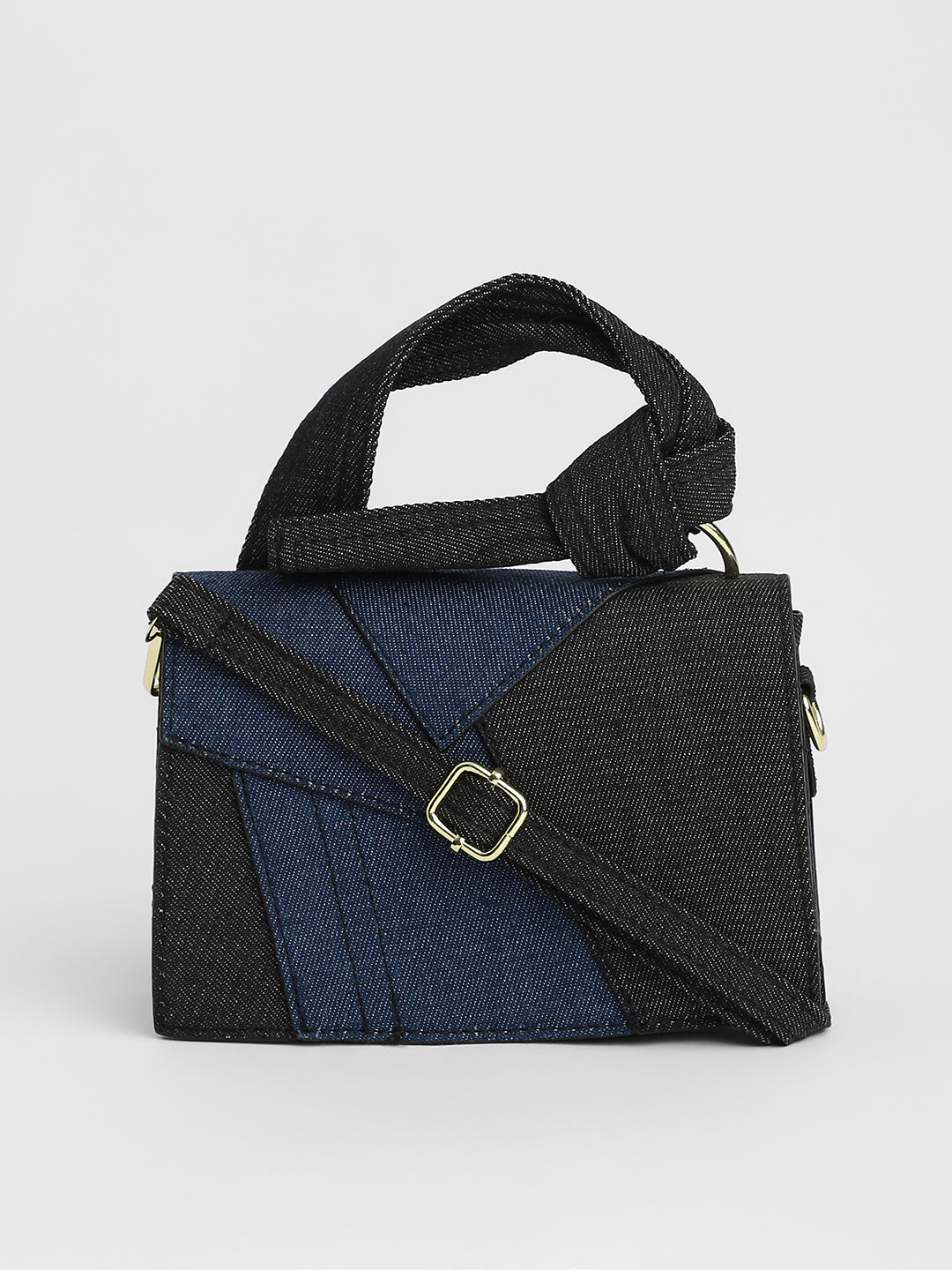 The Denim Sash Hand Bag - Navy Blue