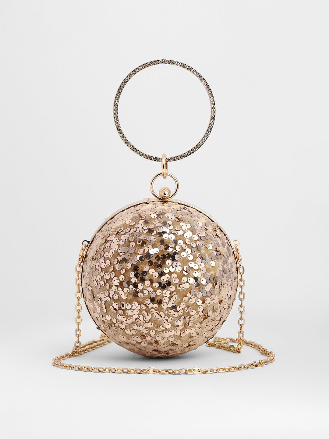 The Discotheque Clutch Bag - Champayne Gold