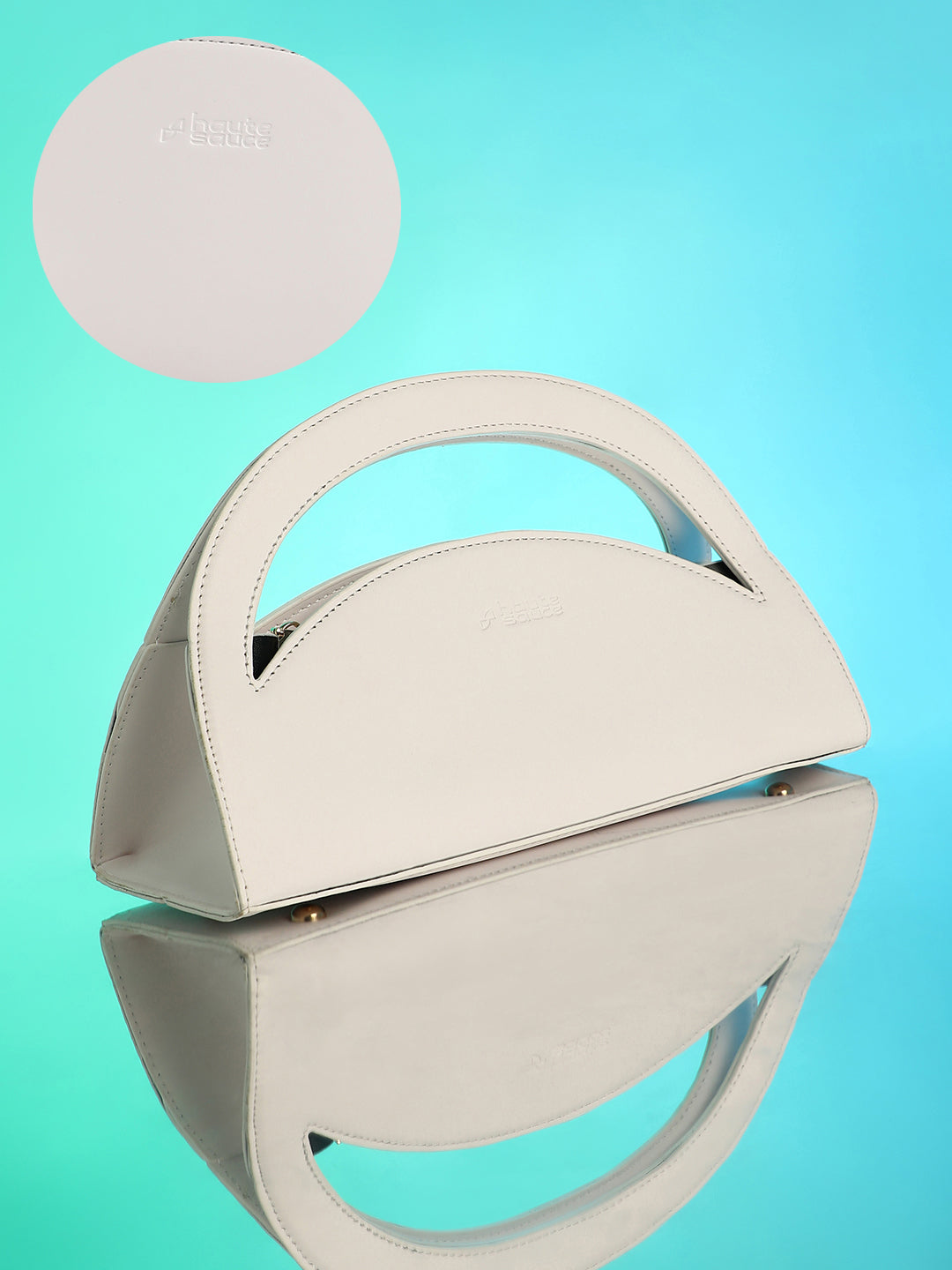 The Mezzaluna Hand Bag - Ivory White