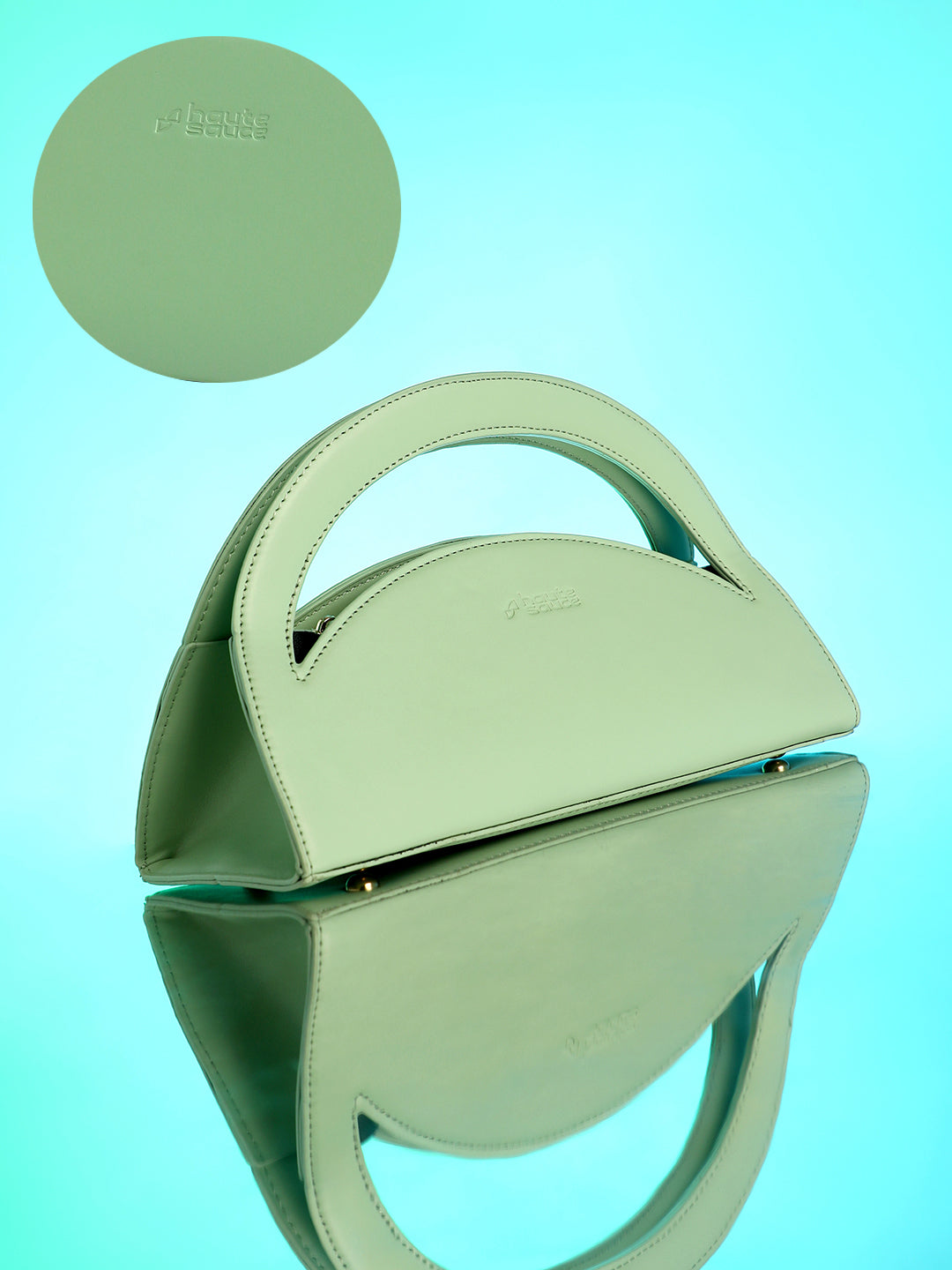 The Mezzaluna Hand Bag - Pistachio Green